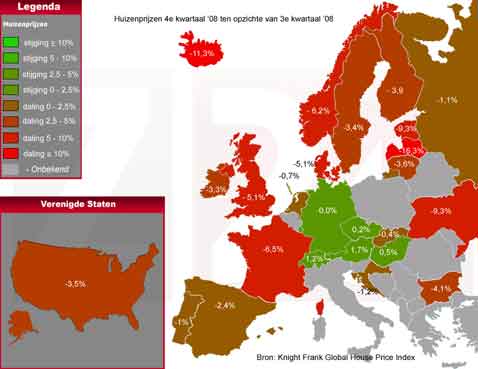 Huizenprijzen Europa